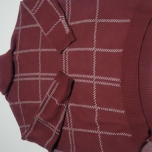 JODIFL Maroon Knit Oversized Cozy Turtleneck Sweater